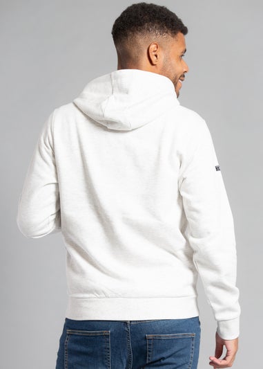 Tokyo Laundry Grey Cotton Blend Embossed Drawstring Hoody