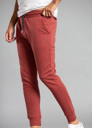 Tokyo Laundry Red Cotton Blend Staple Drawstring Joggers