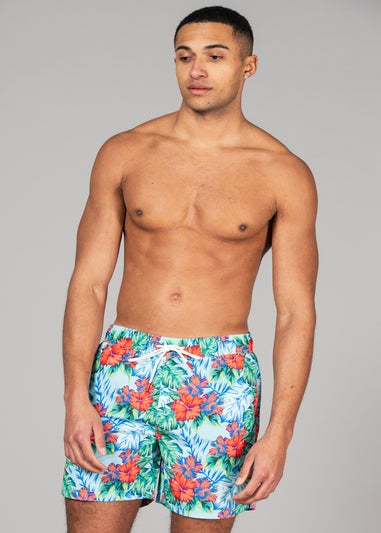 Tokyo Laundry Blue Printed Swim Shorts 2-Pack