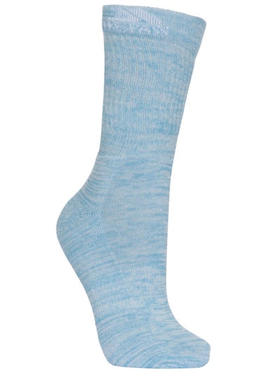 Trespass Blue Floral Helvellyn Trekking Socks (Pack of 3)