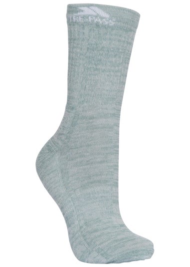 Trespass Blue Floral Helvellyn Trekking Socks (Pack of 3)