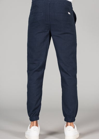 Tokyo Laundry Navy Linen Blend Classic Fit Trousers