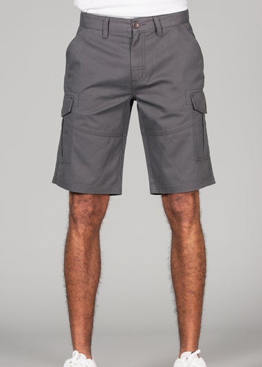 Tokyo Laundry Grey Cotton Cargo Shorts