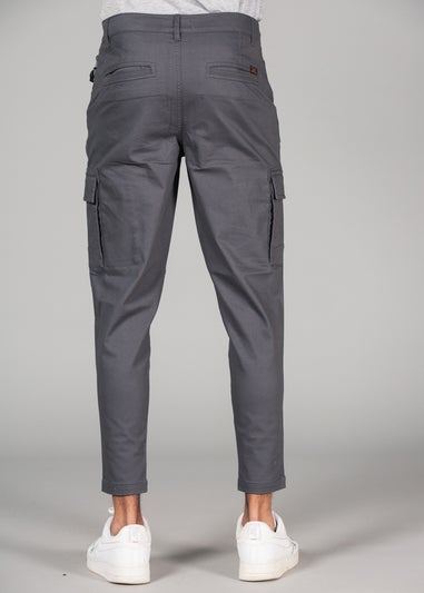 Tokyo Laundry Dark Grey Straight Leg Cargo Style Trousers