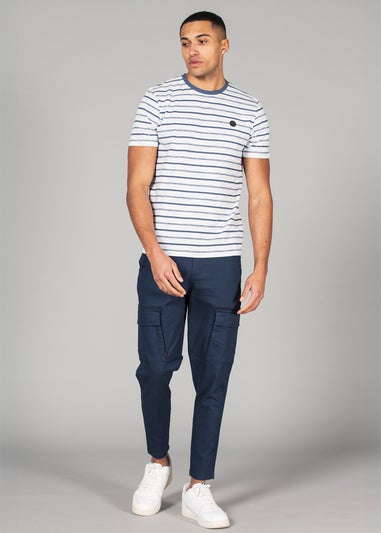 Tokyo Laundry Navy Straight Leg Cargo Style Trousers