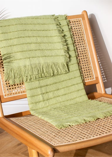 furn. Hazie Woven Fringed Throw 130 x 180cm