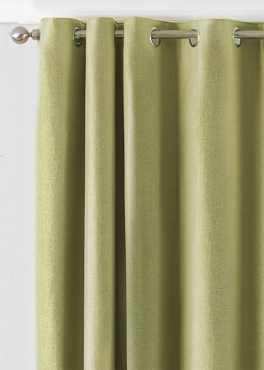 Paoletti Atlantic Twill Woven Eyelet Curtains