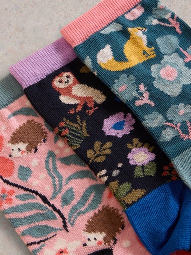 3er-Pack Socken mit Naturmotiven