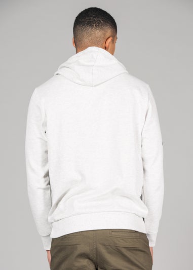 Tokyo Laundry Grey Cotton Blend Hoody with Branding Print