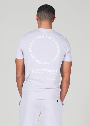 Tokyo Laundry Lilac Cotton T-Shirt and Shorts Co-ord Set