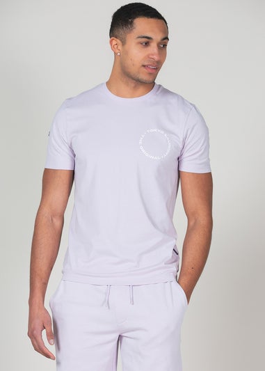 Tokyo Laundry Lilac Cotton T-Shirt and Shorts Co-ord Set