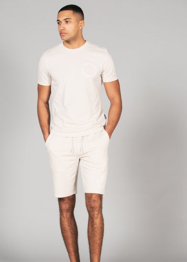 Tokyo Laundry Stone Cotton T-Shirt and Shorts Co-ord Set