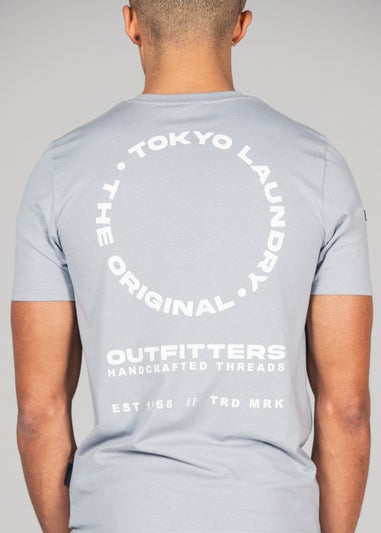 Tokyo Laundry Grey Cotton T-Shirt and Shorts Co-ord Set