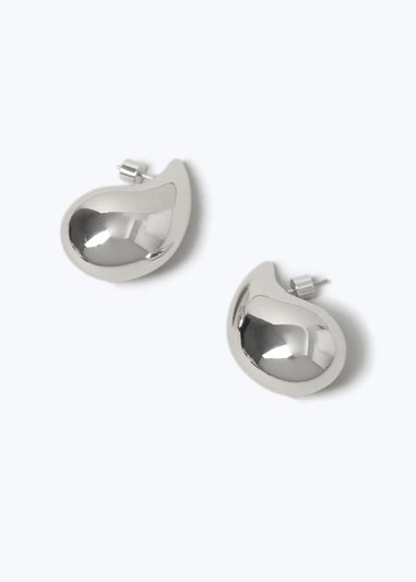 Muse SiIver Chunky Domed Earrings