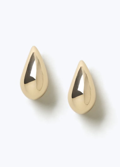 Gold Domed Chunky Earrings