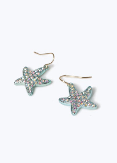 Blue Starfish Earrings