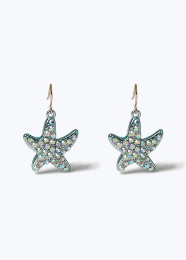 Blue Starfish Earrings