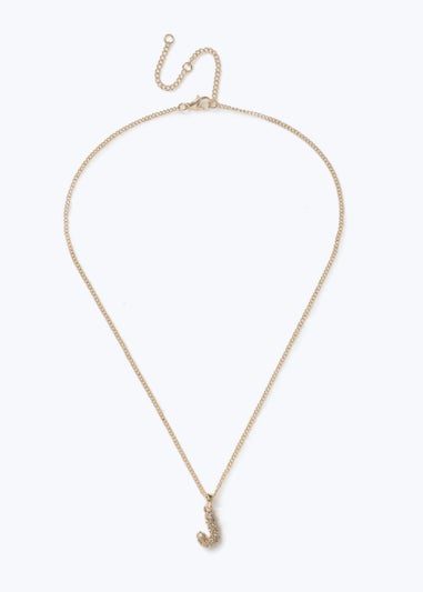 Muse Gold "J" Initial Necklace