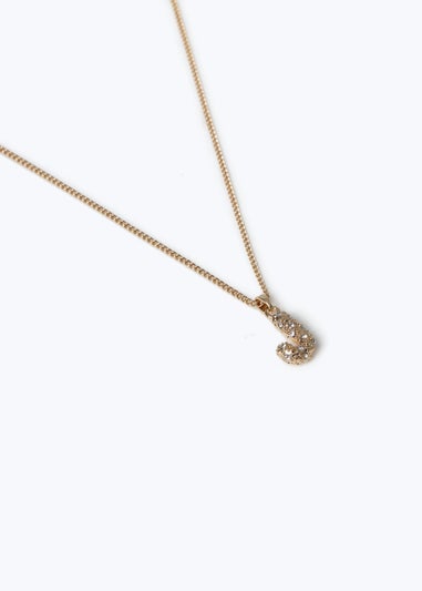 Muse Gold "J" Initial Necklace