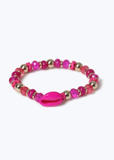 Pink Shell Beaded Bracelet