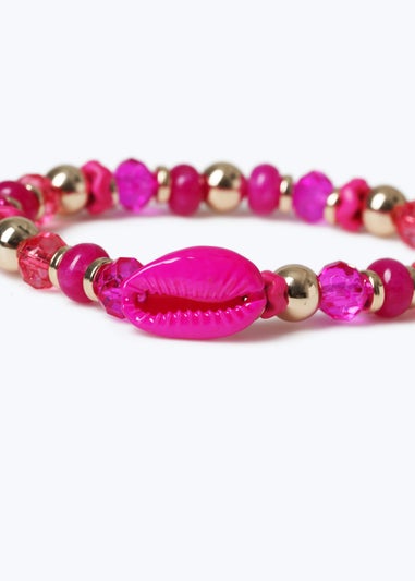 Pink Shell Beaded Bracelet