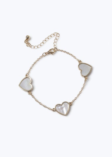 Muse White Heart Bracelet