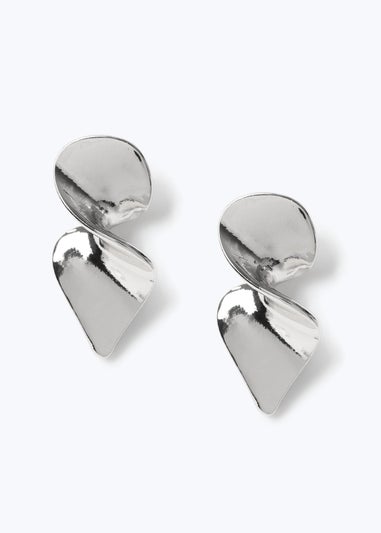 Silver Twist Earrings