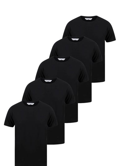 Tokyo Laundry Black Cotton 5-Pack Short Sleeve T-Shirts