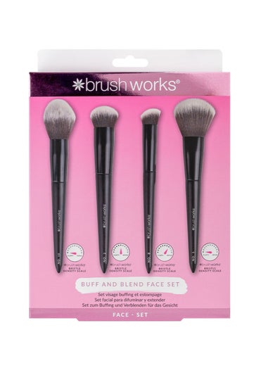 Brushworks Buff & Blend Makeup Black Brush Set