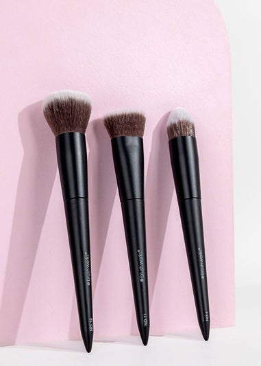 Brushworks Contour & Blush Makeup Black Brush Set