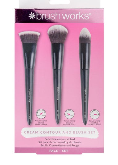 Brushworks Contour & Blush Makeup Black Brush Set