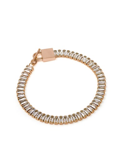 Say It With Rose Gold Emerald Tennis Bracelet