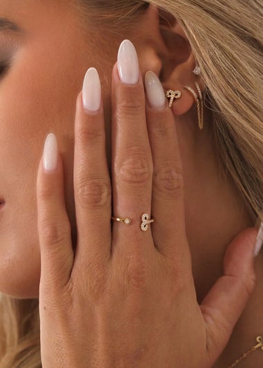 Say It With Gold Aries Ring with CZ Stones