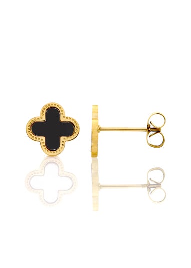 Say It With Gold & Black Luck Earrings