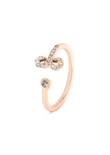 Say It With Rose Gold Aries Ring with CZ Stones