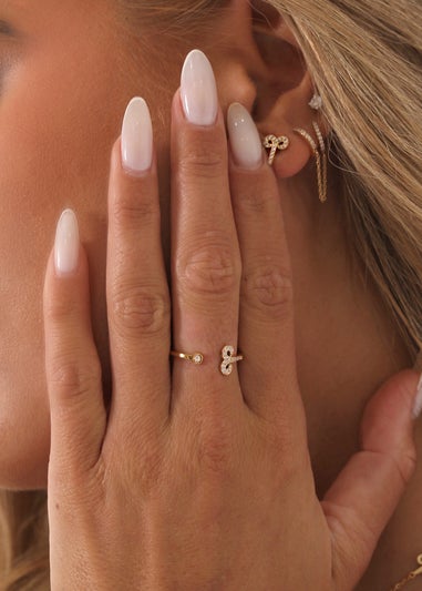 Say It With Rose Gold Aries Ring with CZ Stones