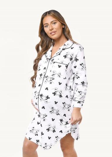 Disney Minnie Mouse White Maternity Shirt Nightie