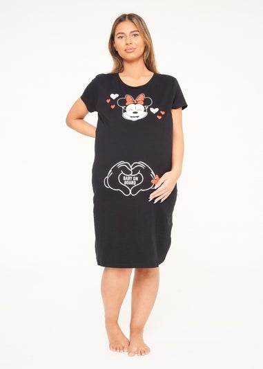 Disney Minnie Mouse Black Maternitiy Nightie