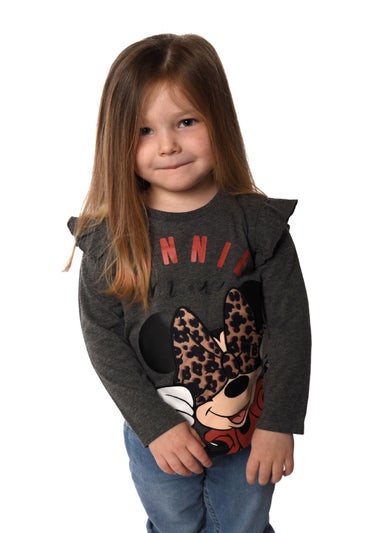 Disney Grey Minnie Mouse Kids Top (2-6 yrs)