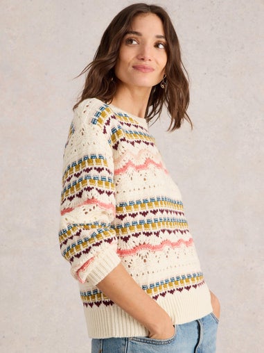 Pointelle-Strickpullover Piper