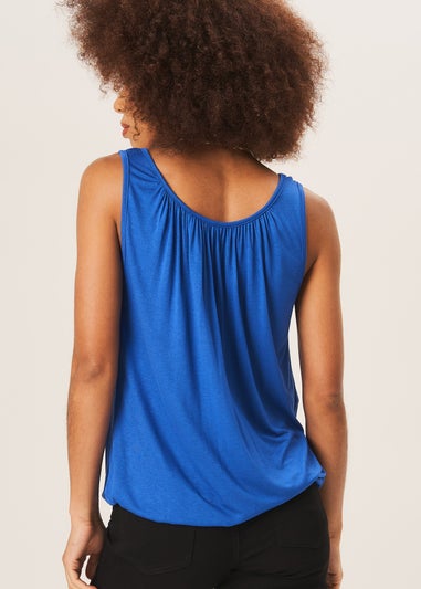 Gini London Dark Blue Round Neck Oversized Sleeveless Top