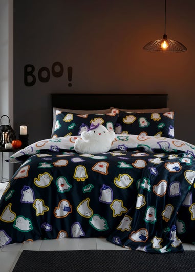 Catherine Lansfield Halloween Ghosts Cosy Fleece Blanket Throw (130x170cm)