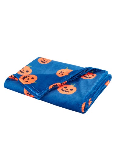 Catherine Lansfield Halloween Pumpkins Cosy Fleece Blanket Throw (130x170cm)