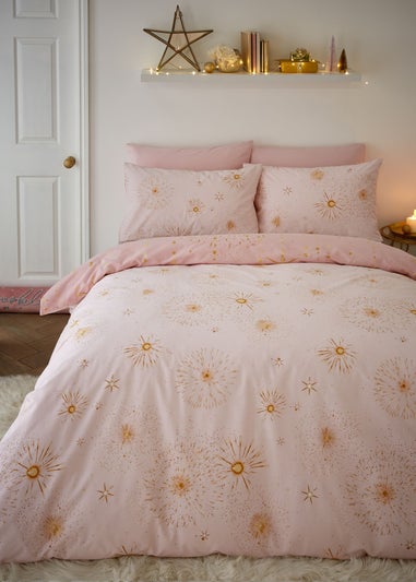 Catherine Lansfield Christmas Sparkle Reversible Duvet Cover Set