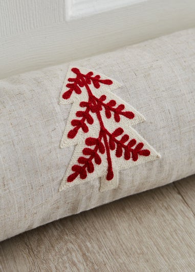 Catherine Lansfield Tufted Christmas Tree  Door Draught Excluder (90x20cm)