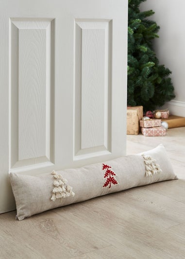 Catherine Lansfield Tufted Christmas Tree  Door Draught Excluder (90x20cm)