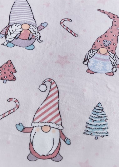 Catherine Lansfield Christmas Festive Gnomes Cosy Fleece Duvet Cover Set