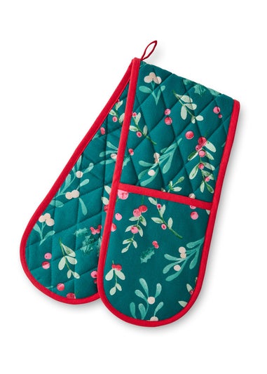 Catherine Lansfield Christmas Kitchen Double Oven Glove