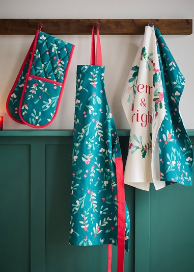 Catherine Lansfield Christmas Kitchen Double Oven Glove