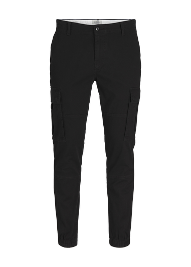 JJ Rebel Black Michael Cargo Trousers